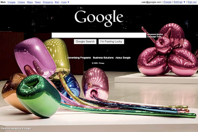 customized google.com home page screenshot
