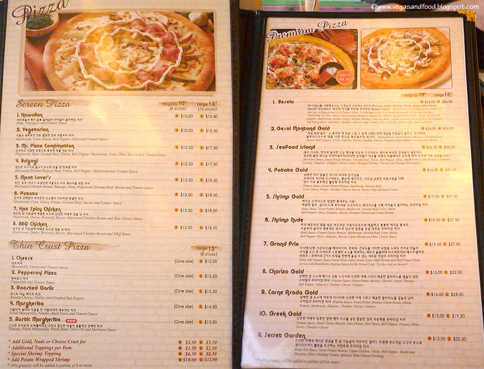 Mr. Pizza Koreatown Vegas and Food