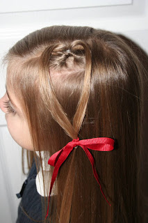 Side view of Tween Hanging Hearts (option 3)