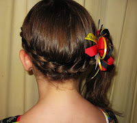 Back view of braided hairstyle 