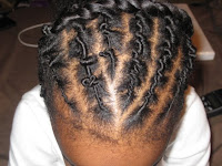 Top view of twist hairstyle