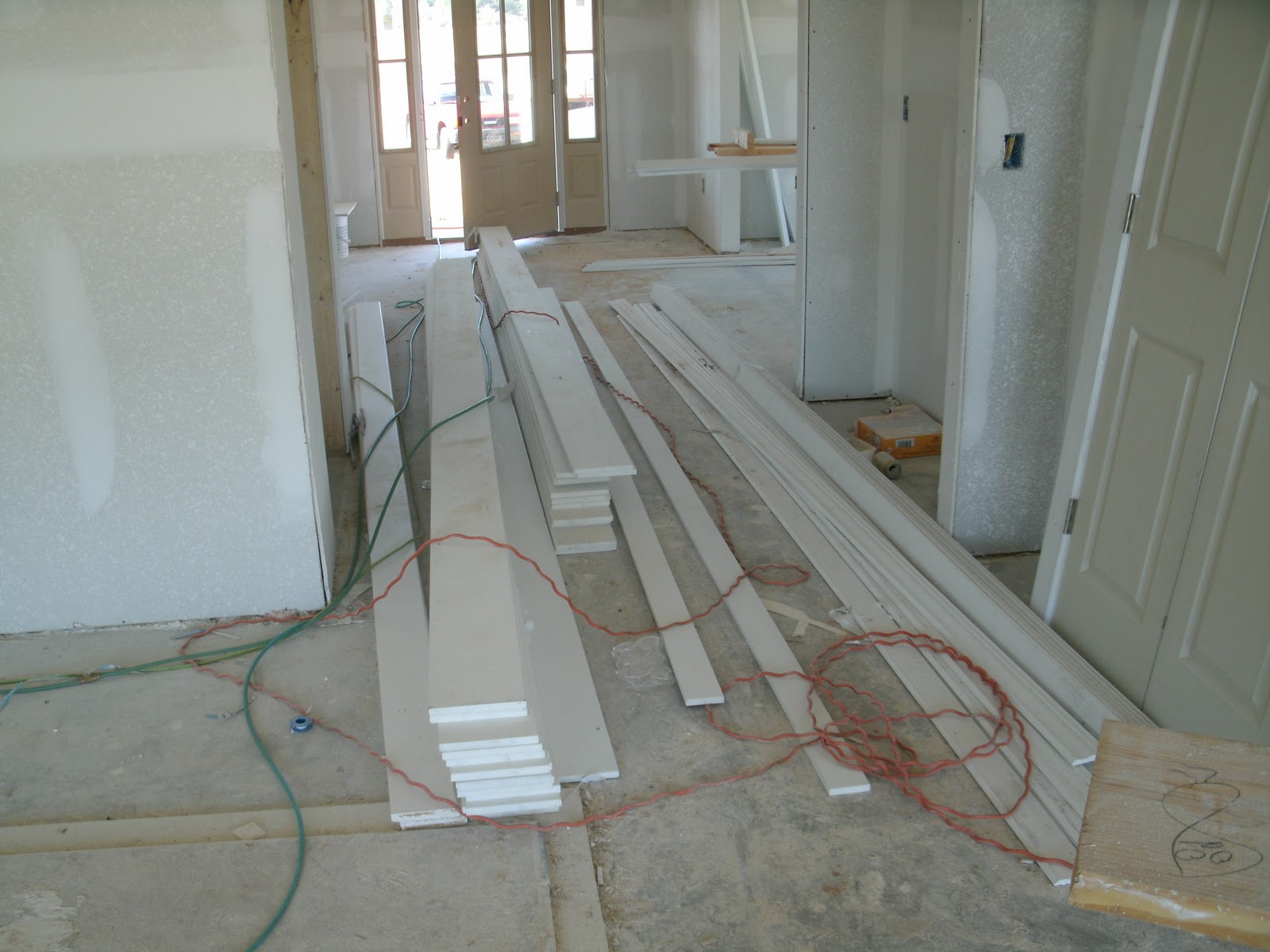 Our Home on County Road 39 Trim work and Interior doors