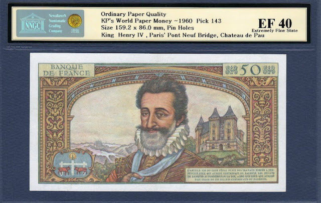 banknote 50 French Nouveaux Francs