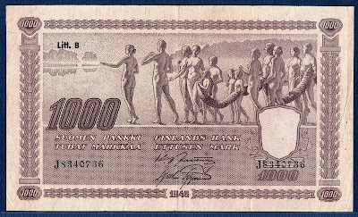 Finland 1000 Finnish markka banknote