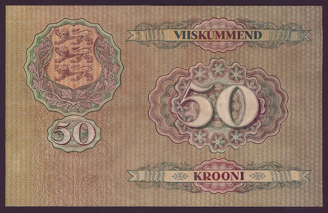 Paper Money ESTONIA 50 Krooni bill