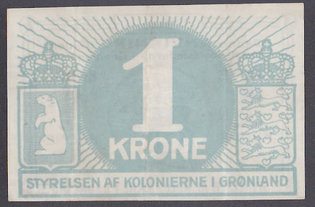 Currency Paper Money GREENLAND 1 Krone