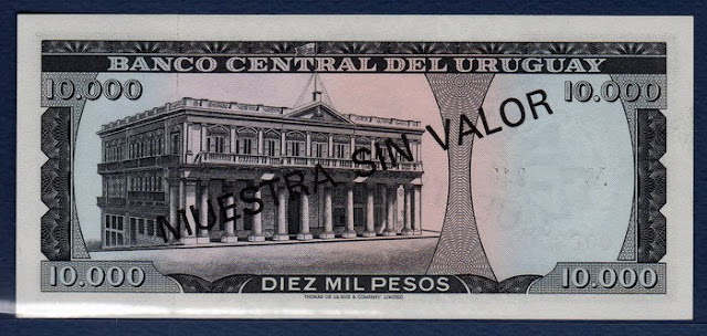Uruguay paper money 10000 Pesos Specimen banknote