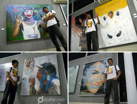 berpose di lukisan di water blaster