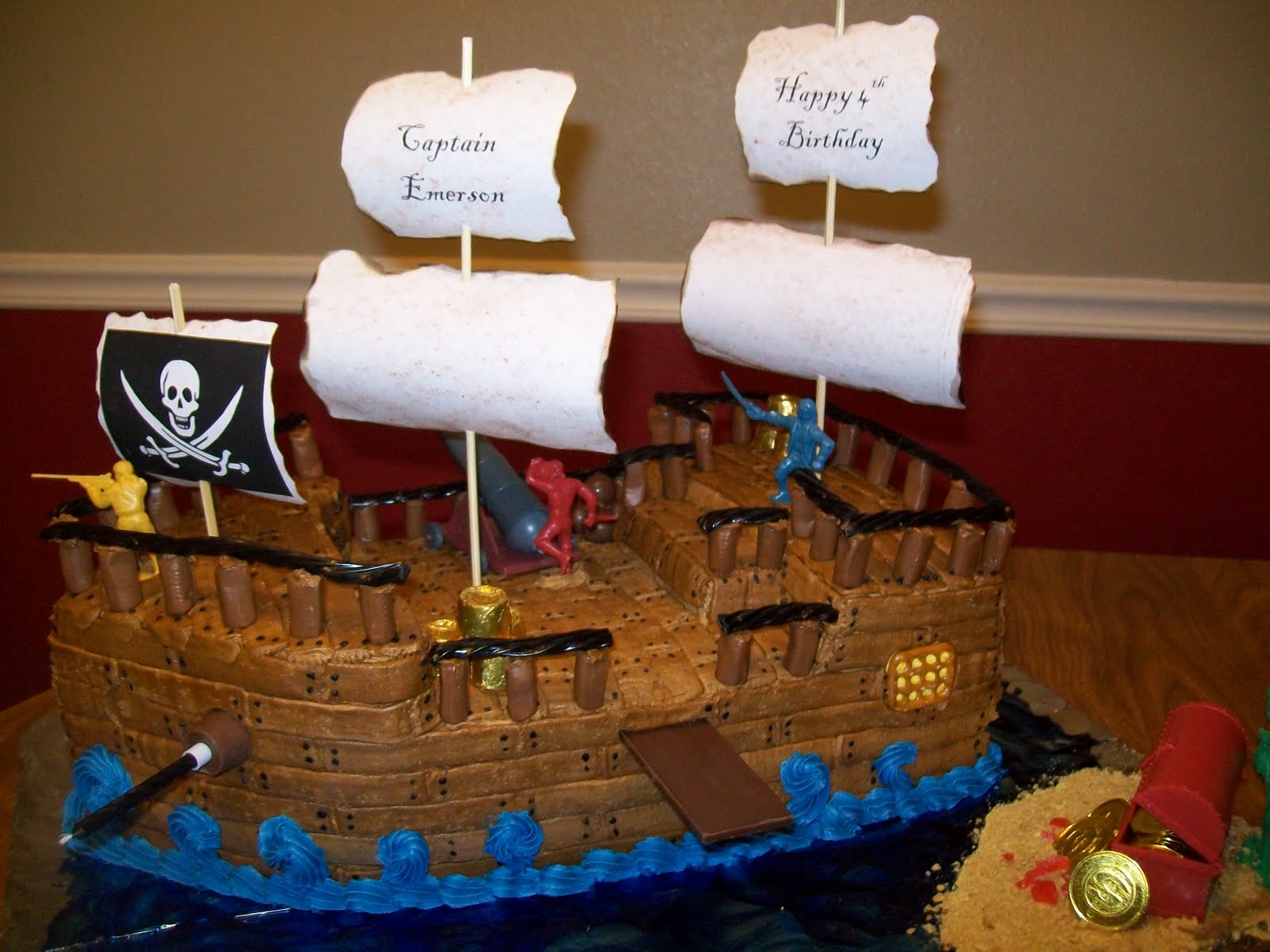 Grateful for the Ride: Pirate Ship cake