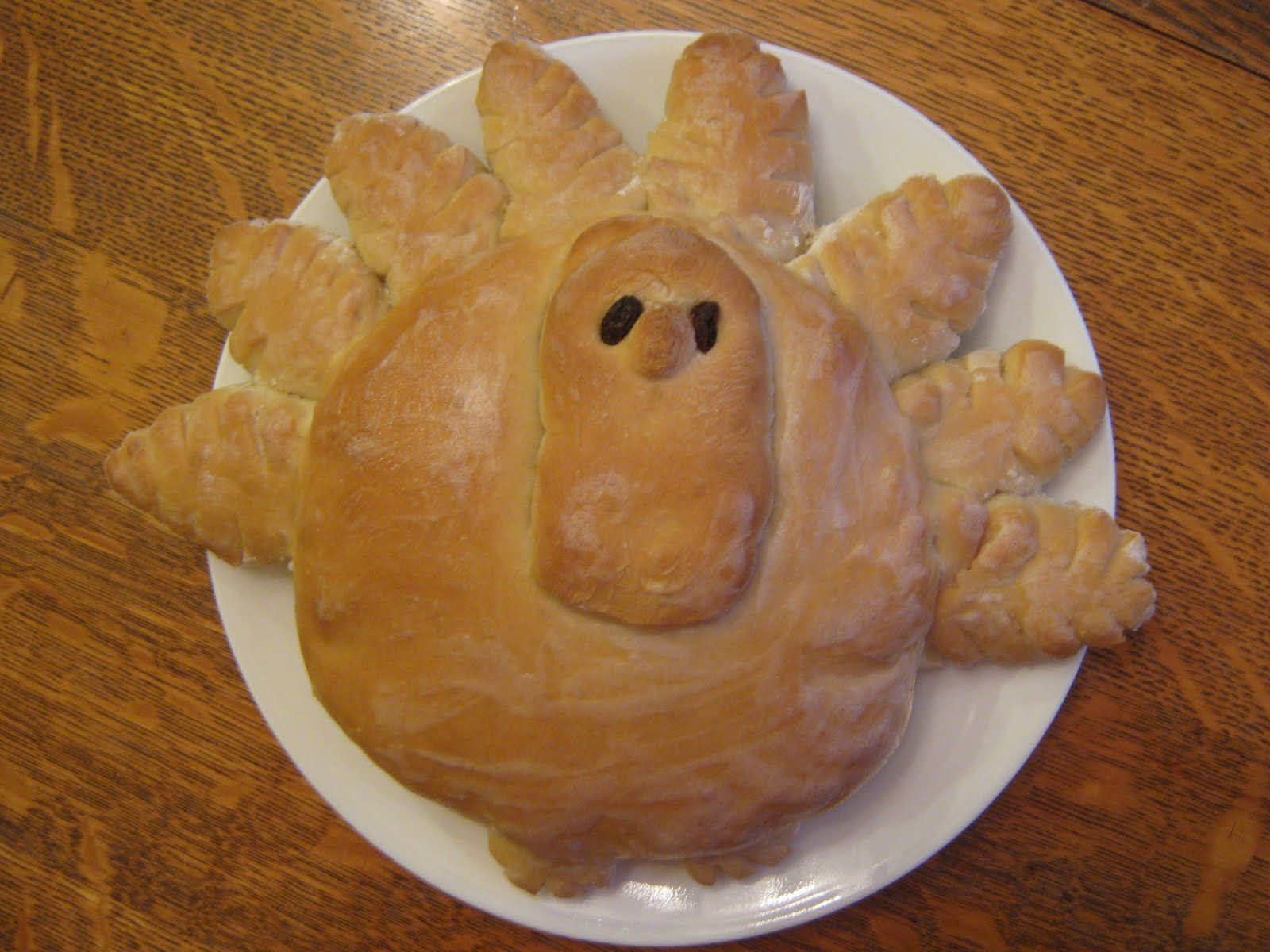 Almost Unschoolers Turkey Bread