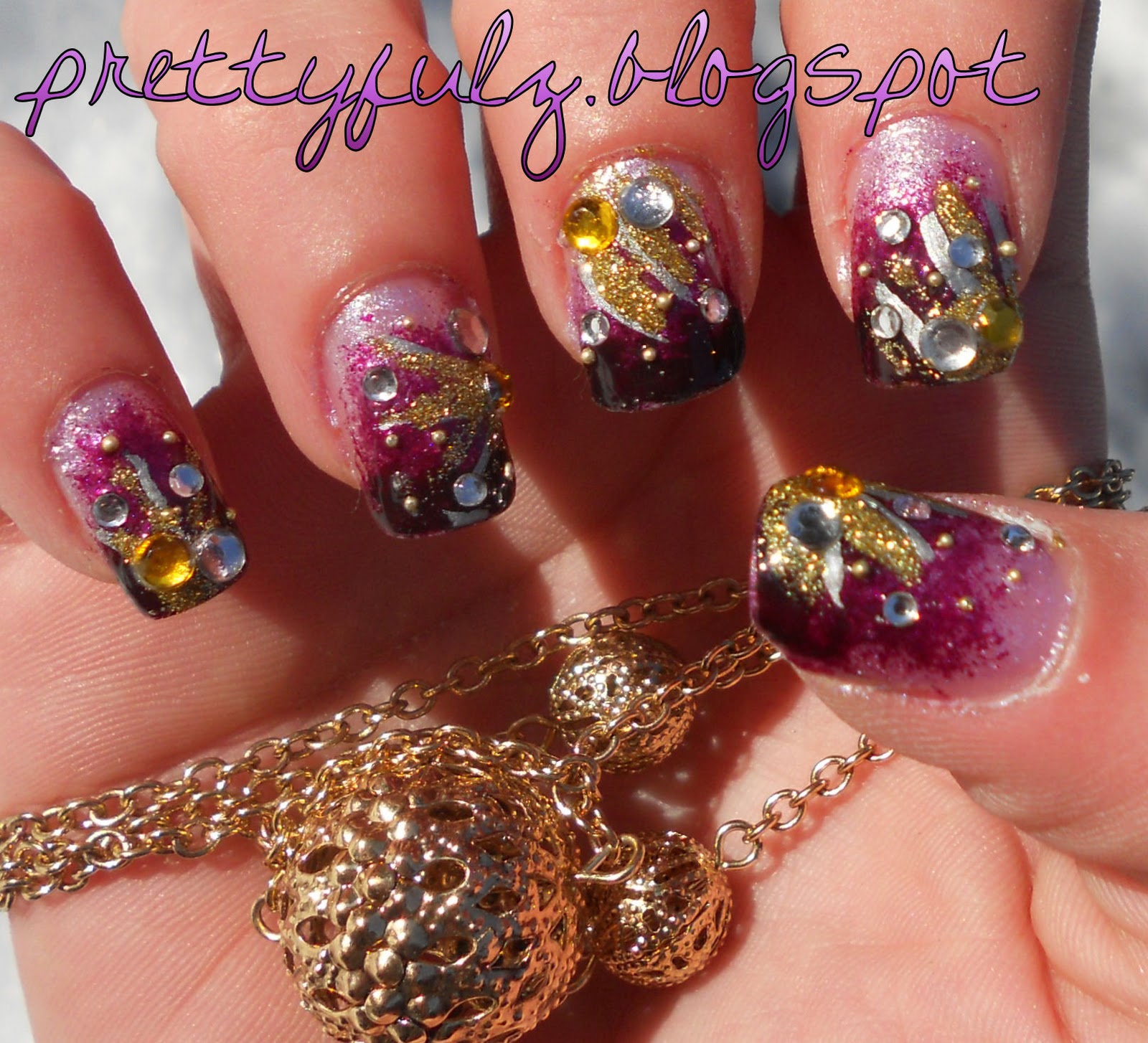 Prettyfulz CUTE NAIL ART DESIGN Purple Deco Nail Art