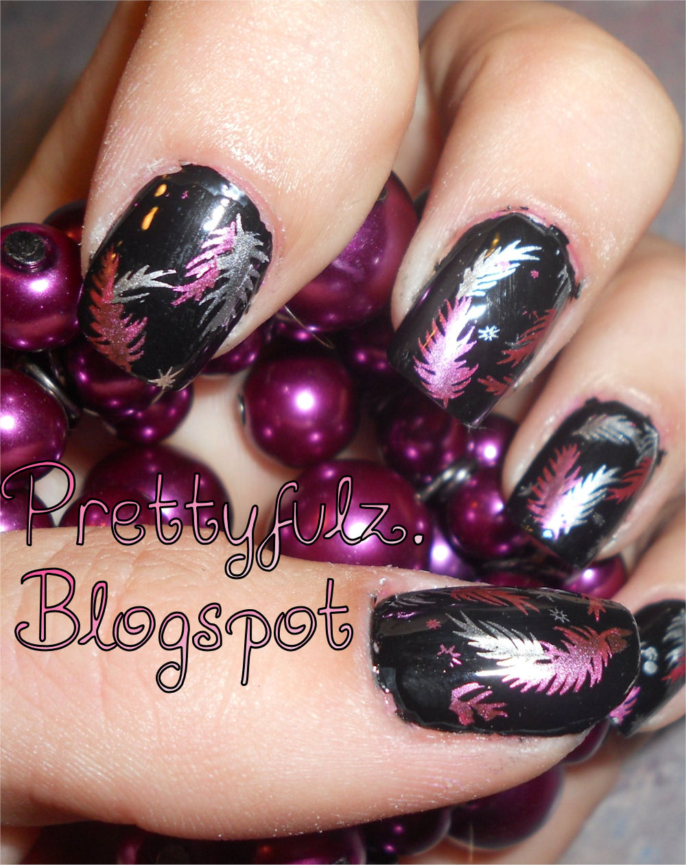 Prettyfulz KONAD NAIL ART DESIGN Feather Nail Art Designs
