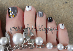 pedicure nail designs prettyfulz polish toe pretty feet gold toes pink silver toenail toenails