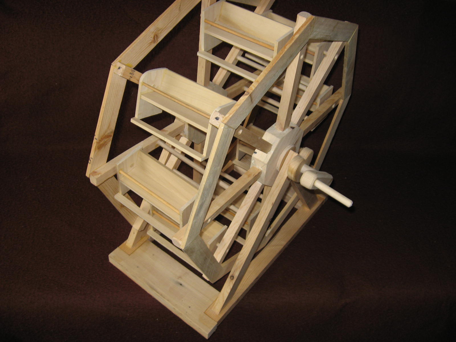 sawdustbybillyo handmade ferris wheel with swinging seats