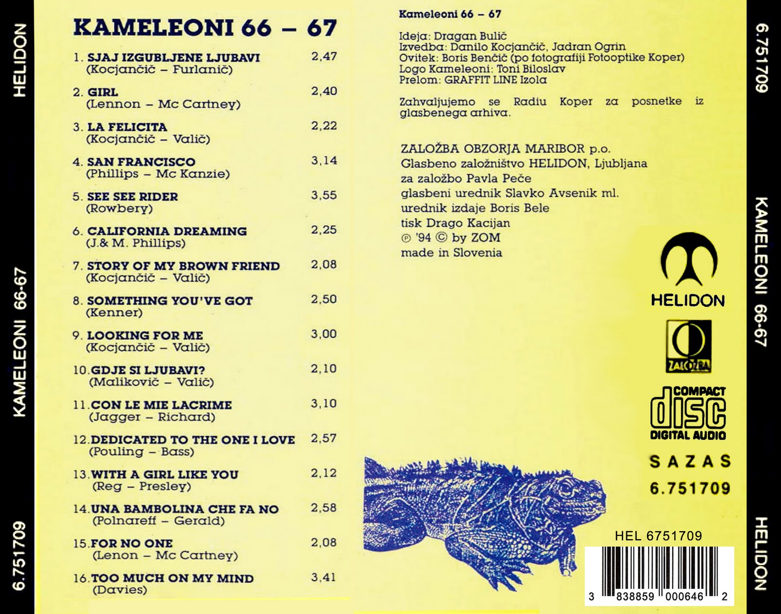 KAMELEONI Kameleoni 1966 1967 