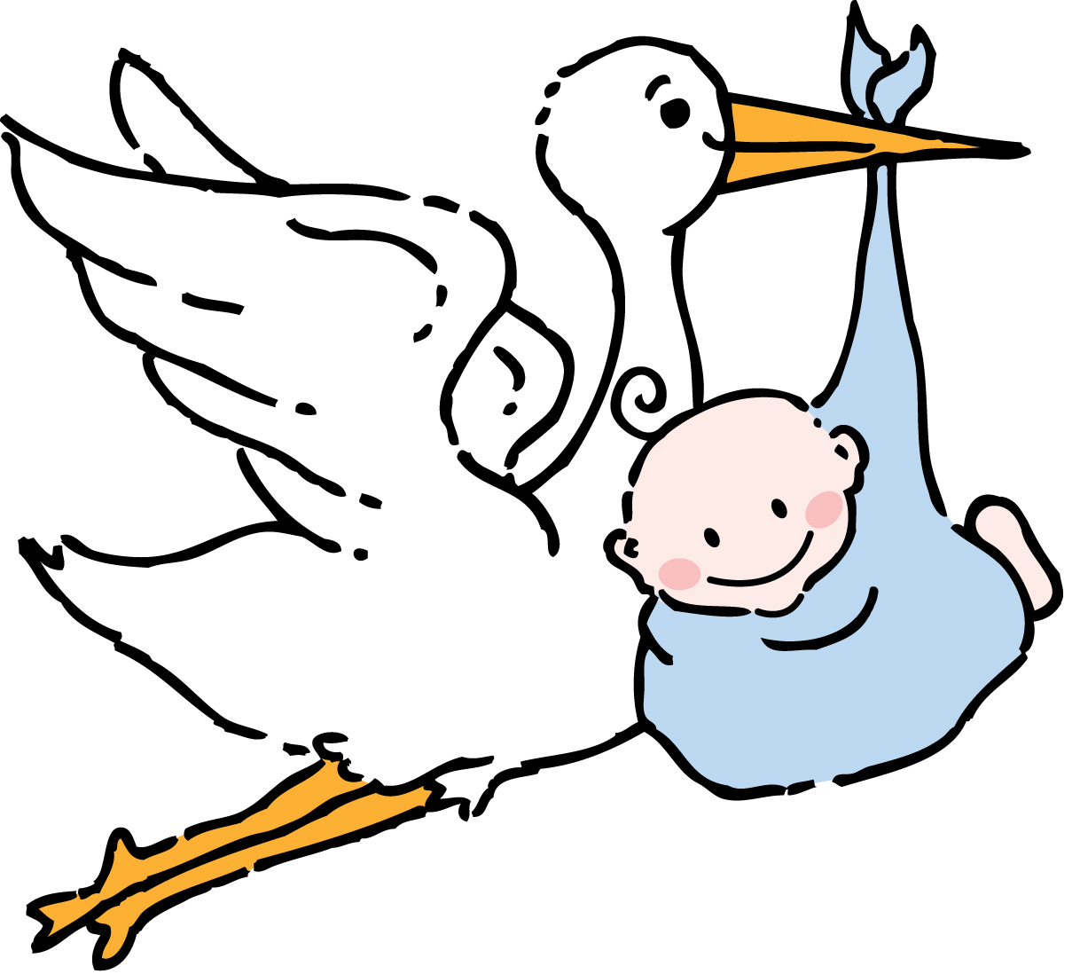 clip art stork delivering baby - photo #3