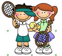 imagen de niños haciendo deporte para imprimir; Imagen de niños jugando al tenis