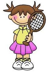 imagen de niña haciendo deporte para imprimir; Imagen de niña que juega al tenis