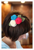 felt flowers headband