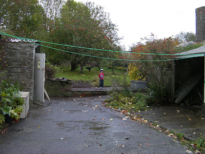 clear patio. space for the washing line