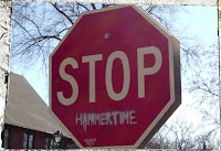 stop hammertime road sign