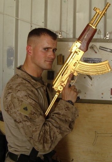 The gold AK 47 was a captured
