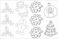 christmas bookmark gift tags coloring page