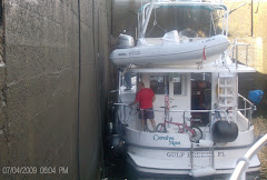 Inside one of the many locks we've traversed with CAROLYN ANN