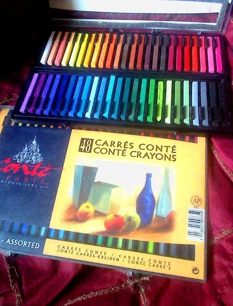 Conte a Paris Carre Crayon 12 Set Assorted Colors