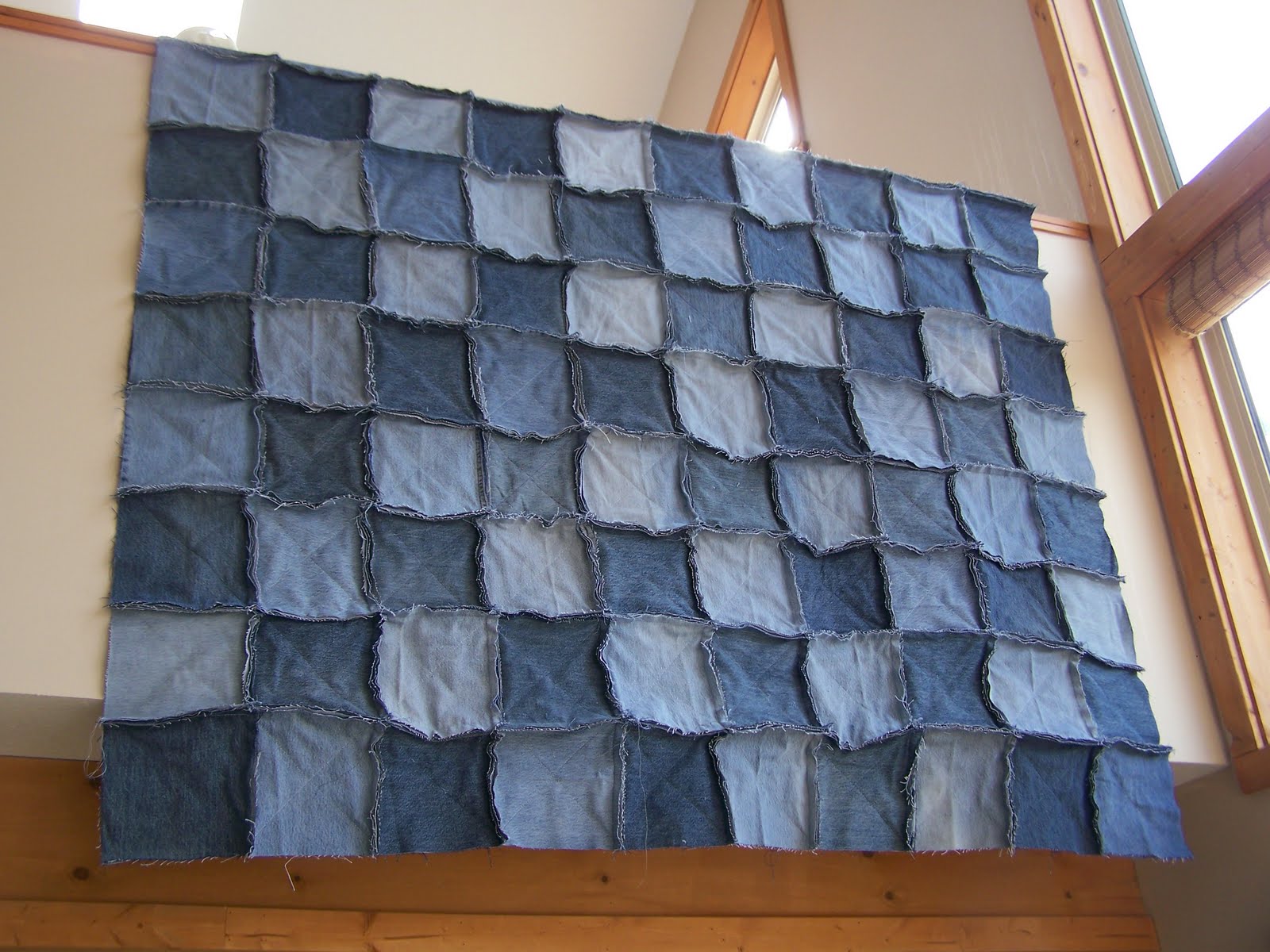 A Handmade Life Denim Raggy Quilt