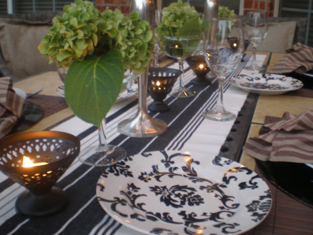 Dining by the pool soothing tablescape- The style sisters