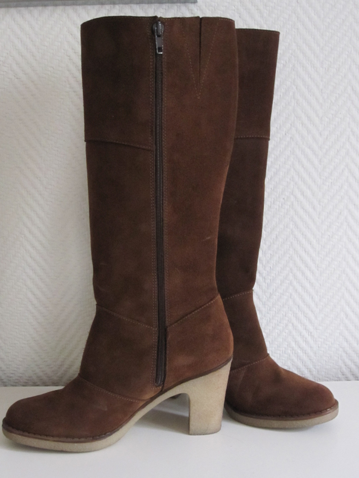 Bottes Baby Gap Fille Cuir Daim Gris 3-6 Mois - Style à Enfiler (slip-on), Neuf Avec étiquettes