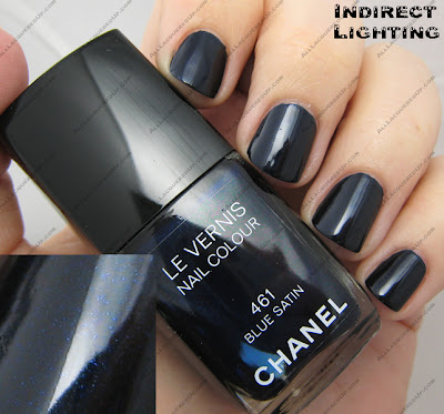 Chanel Blue Satin Swatch Review : All Lacquered Up