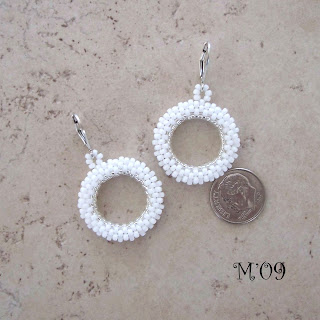 Beaded Crochet Wire Earrings - Petals to Picots