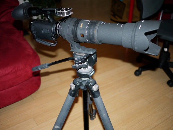 Sony NEX-VG10 with Sigma 50-500mm Bigma