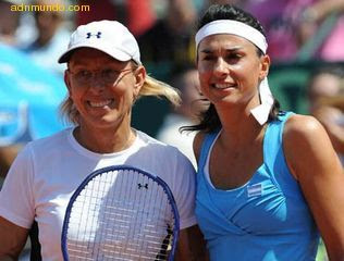 tenistas Gabriela Sabatini y Martina Navratilova