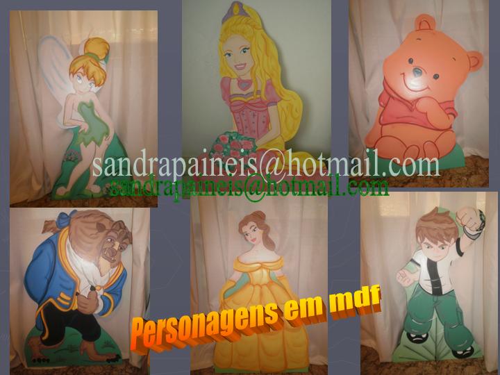 Sandra Paineis Cenários em MDF: Personagens em mdf