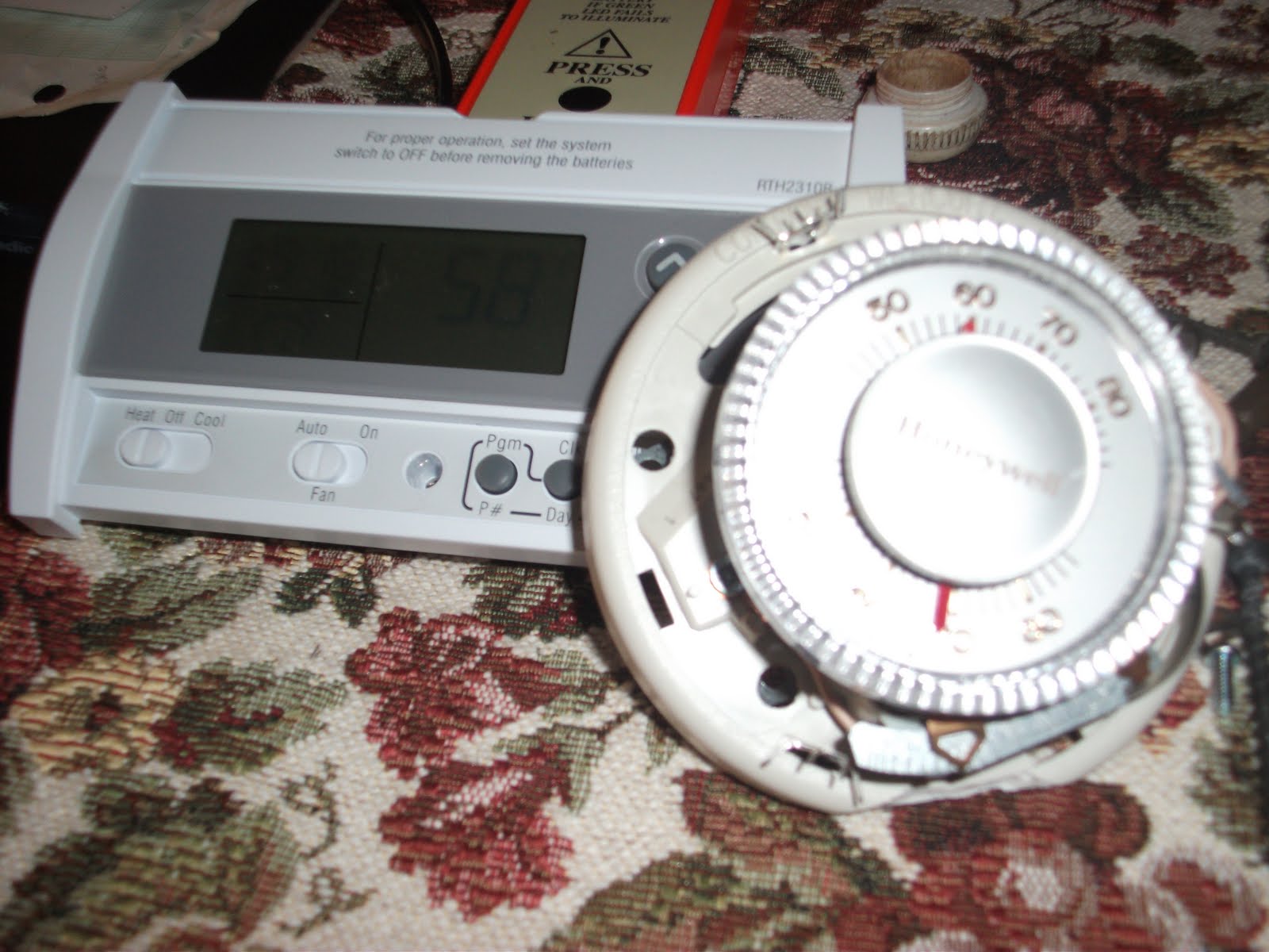 Modern Life in an Antique Farmhouse Upgrading the thermostat...