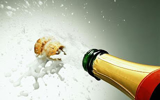Champagne Cork Happy New Year Wallpaper