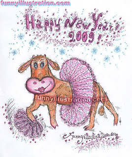 New Year Cartoon Wallpaper