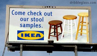 Ikea billboard: Check out our stool samples