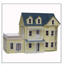 Yellow Dollhouse with Conservatory $550.00