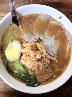 越谷のラーメン、天狗北越ラーメンの味噌ネギチャーシューメン１１００円