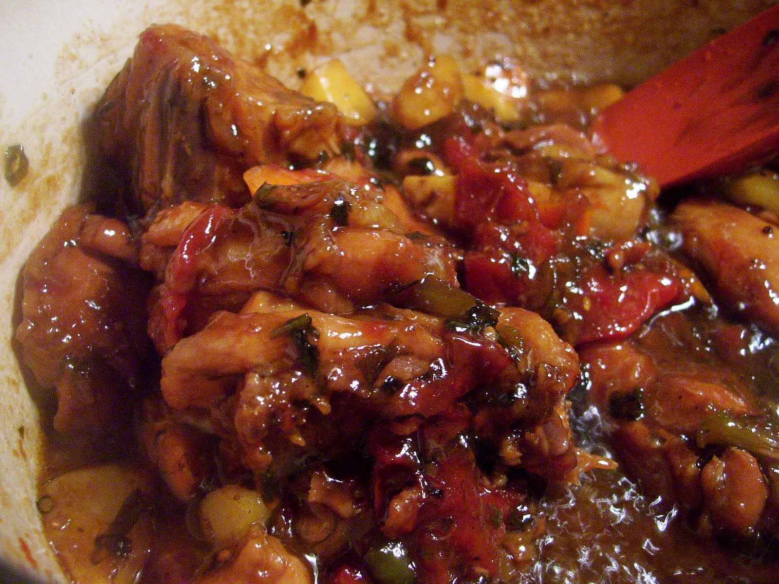 Canonchef Trinidad Stew Chicken with Cornmeal Cou Cou