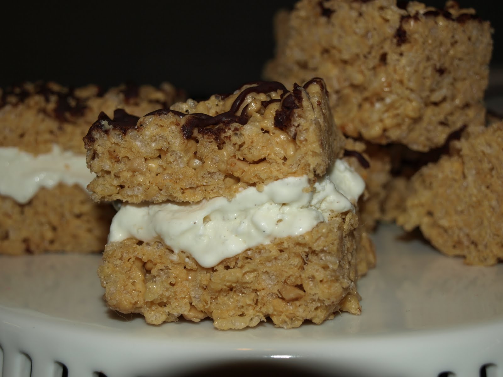 fat bottom salted peanut butter rice krispie treat icecream
