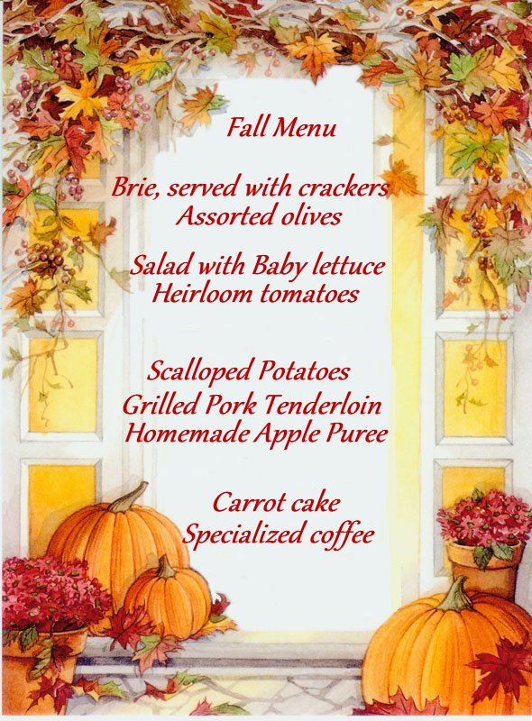 Fall Menus Dinner Parties / Dining Delight Fall Dinner Party for Ten
