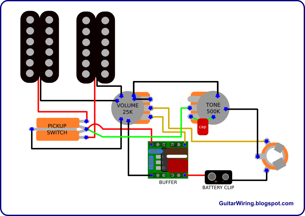 The Guitar Wiring Blog - diagrams and tips: Semi-Active Guitar Wiring