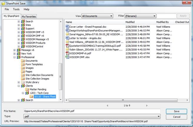 MacroViewWISDOM: Saving PDFs to SharePoint Direct from Adobe Reader