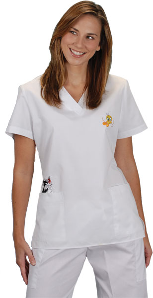 White Nursing Uniform 7