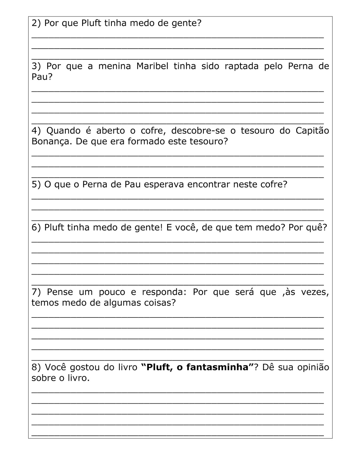 Pluft O Fantasminha Texto E Interpretação EDUCA Pluft O Fantasminha Texto E Interpretação EDUCA